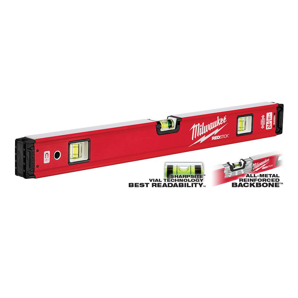 Milwaukee 24 in. REDSTICK Magnetic Box Level - Ascmtools
