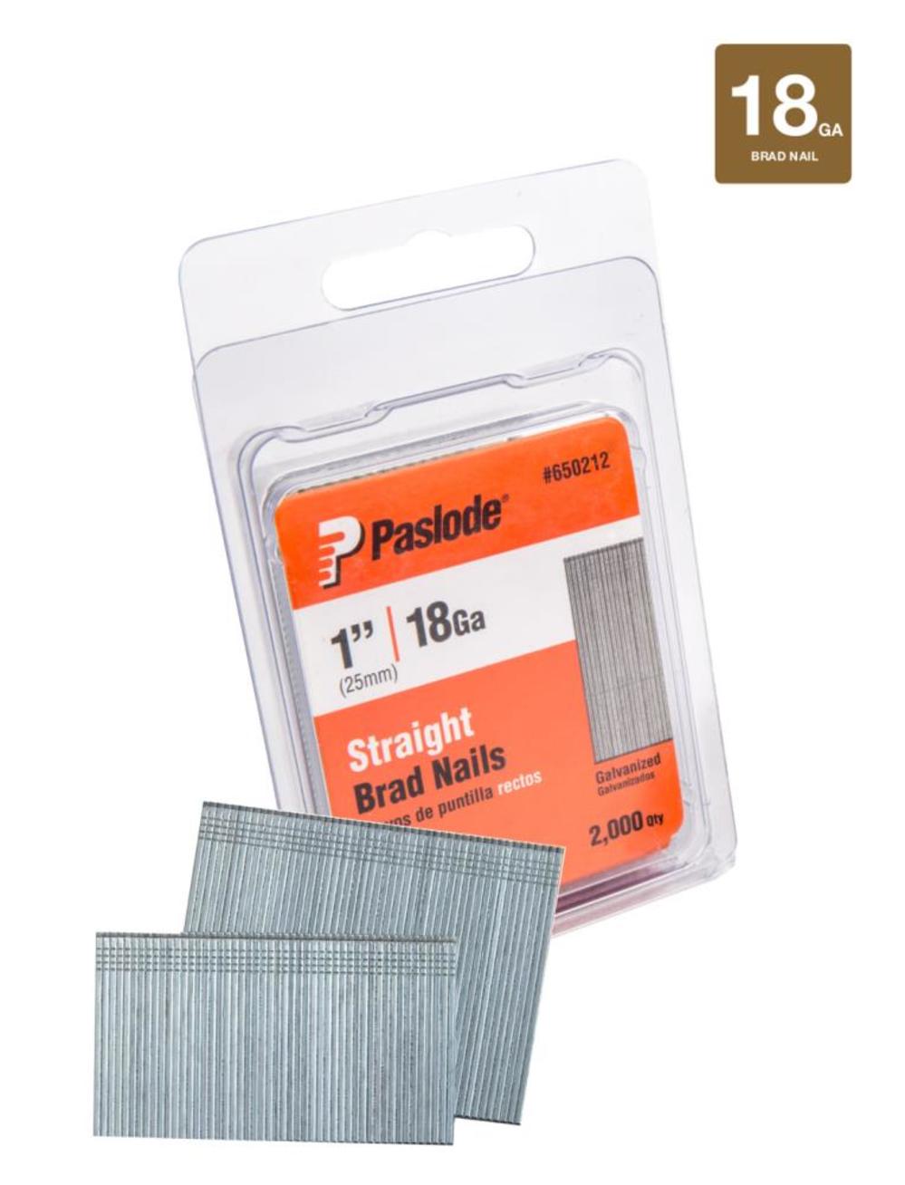 Paslode 1″ 18 Gauge Galvanized Finish Nail 2000 Count - Ascmtools