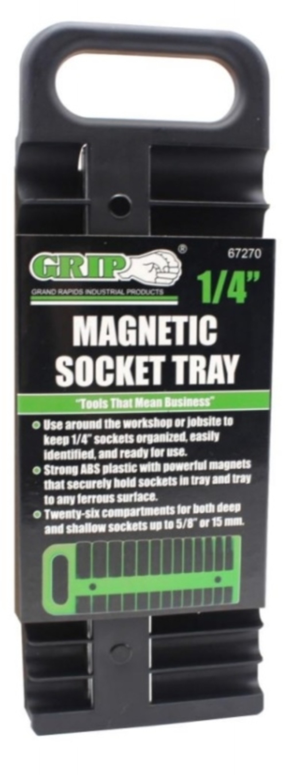 Grip On Tools 1/4″ Magnetic Socket Tray - Ascmtools