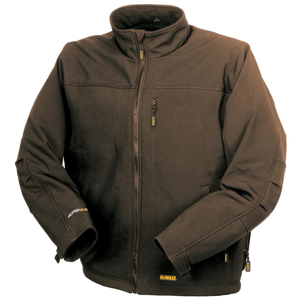 DEWALT Unisex Heated Bare Tool Soft Shell Jacket Tobacco S - Ascmtools