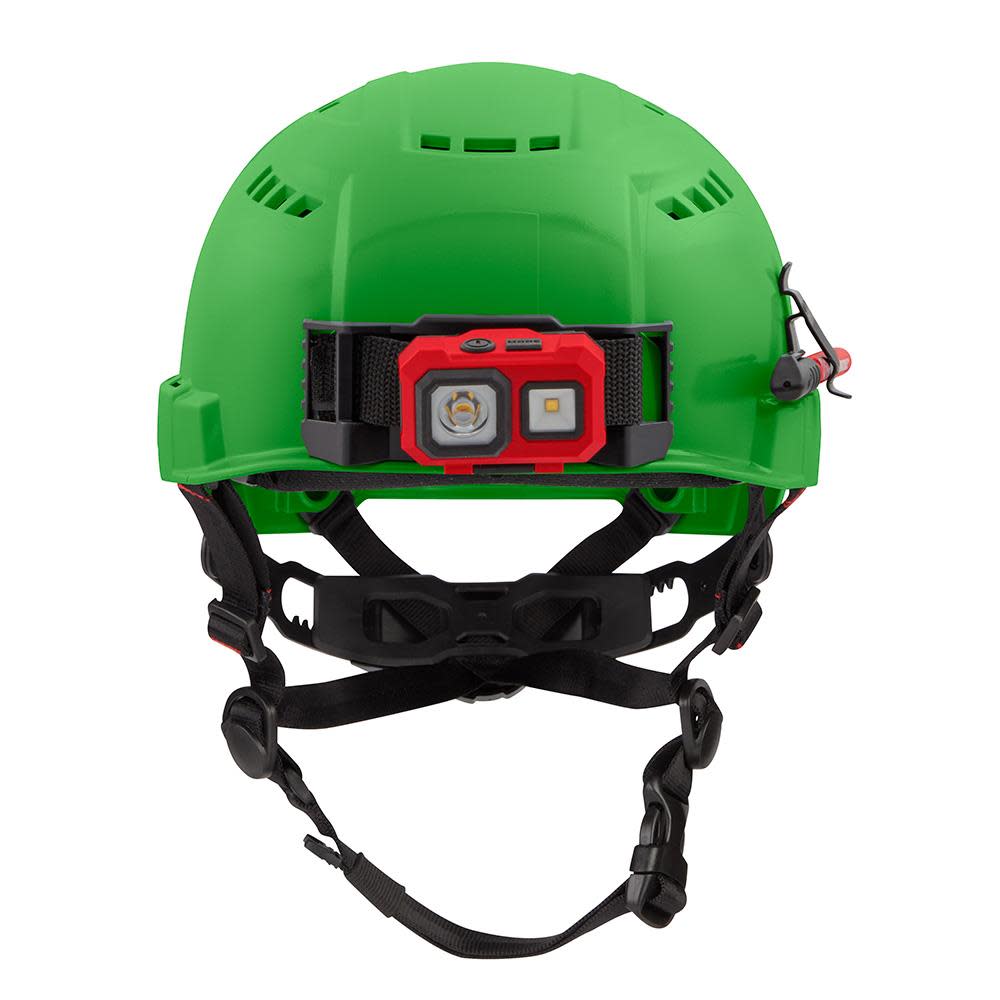 Milwaukee Green Vented Helmet with BOLT Class C - Ascmtools