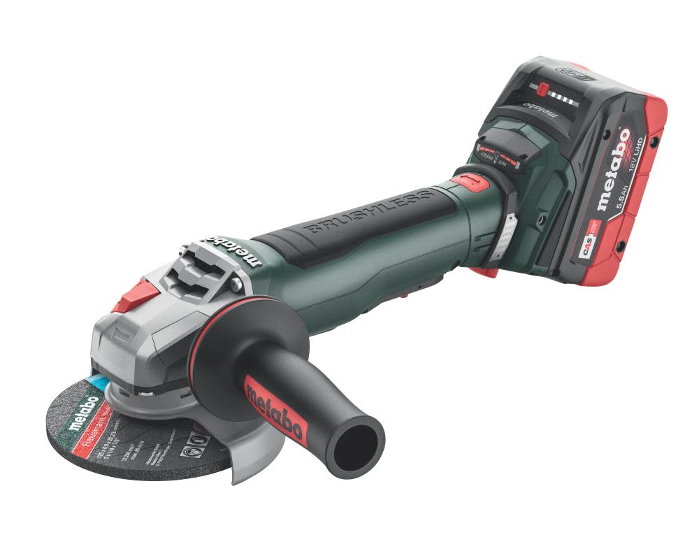 Metabo WPB 18 LT BL 11-125 Quick 5.5Kit 4 1/2 / 5 Braking Angle Grinder Kit - Ascmtools