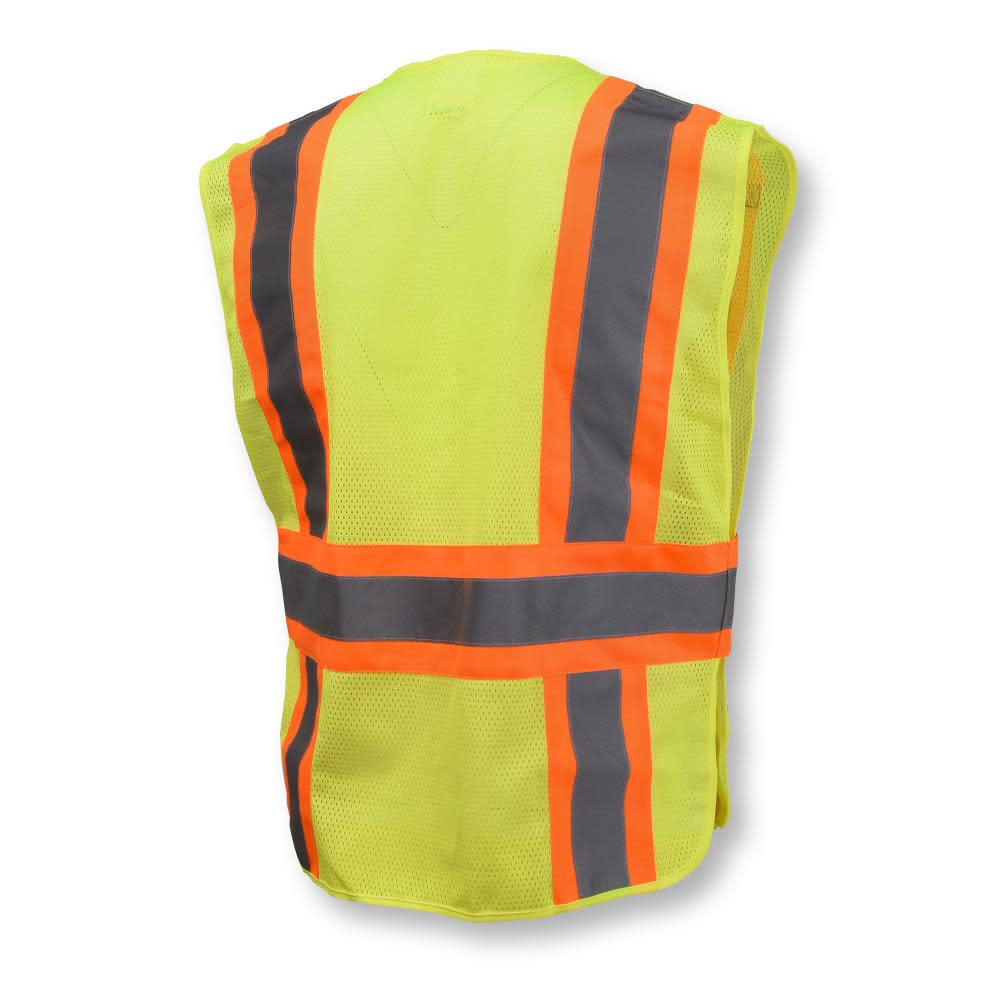 Radians Safety Vest Type R Class 2 Expandable Two Tone Hi Viz Green XL-2X - Ascmtools
