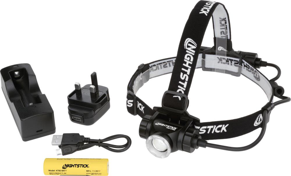 Nightstick Adjustable Beam Headlamp Rechargeable - Ascmtools