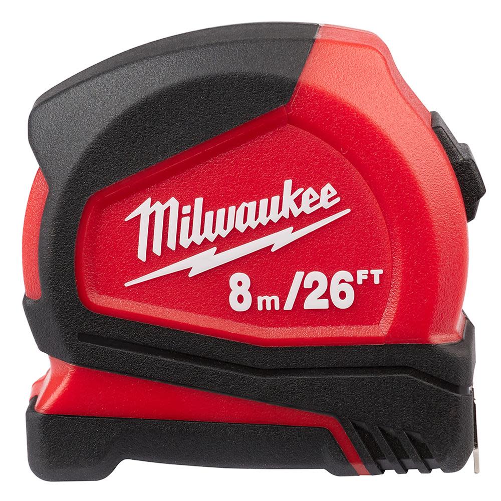 Milwaukee 8 m/26 ft. Compact Tape Measure - Ascmtools
