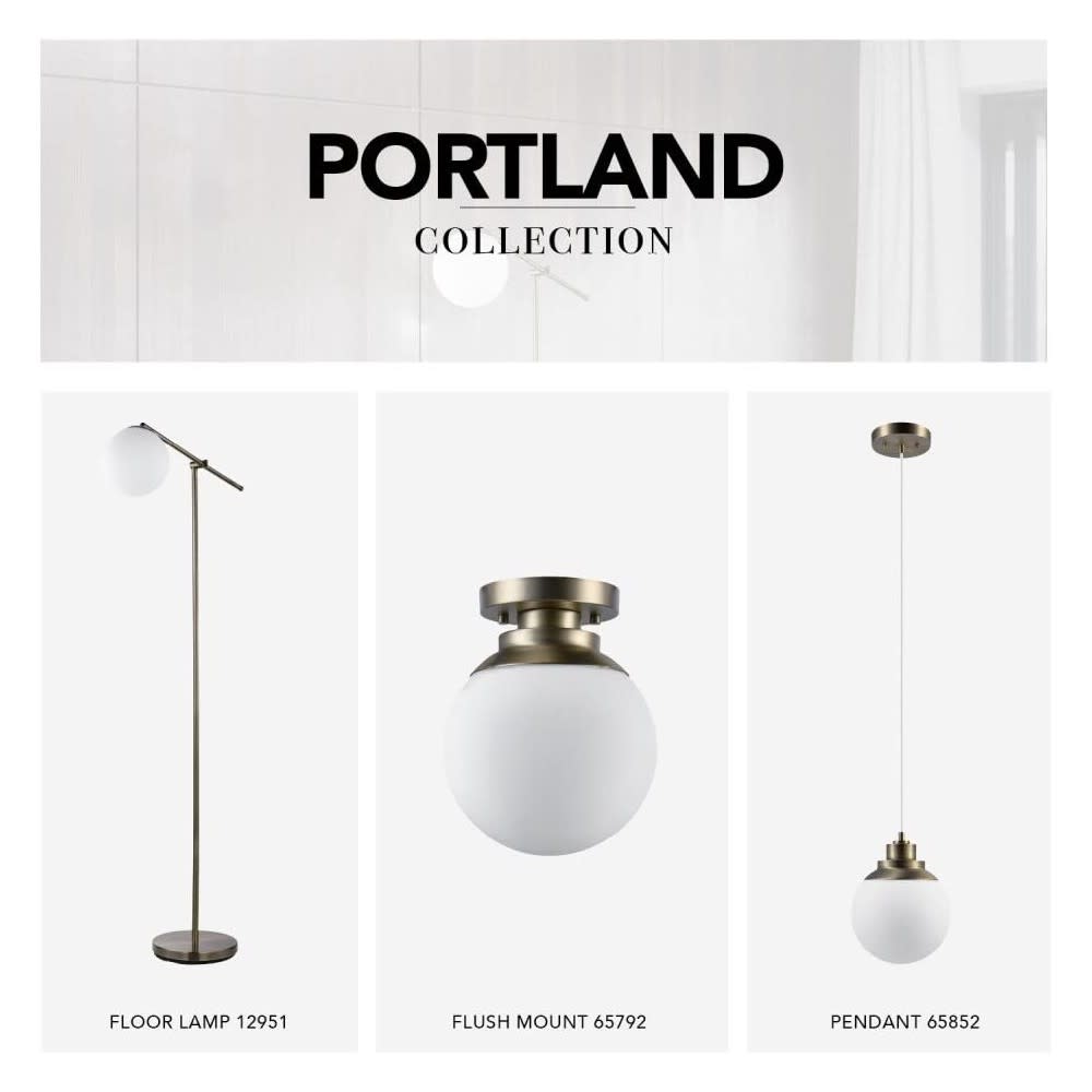 Globe Electric Portland Ceiling Light Brass 60W E26 - Ascmtools