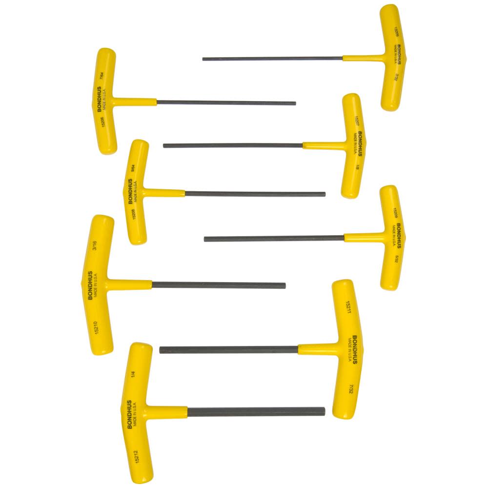 Bondhus 8pc Hex T-handle Set - Ascmtools