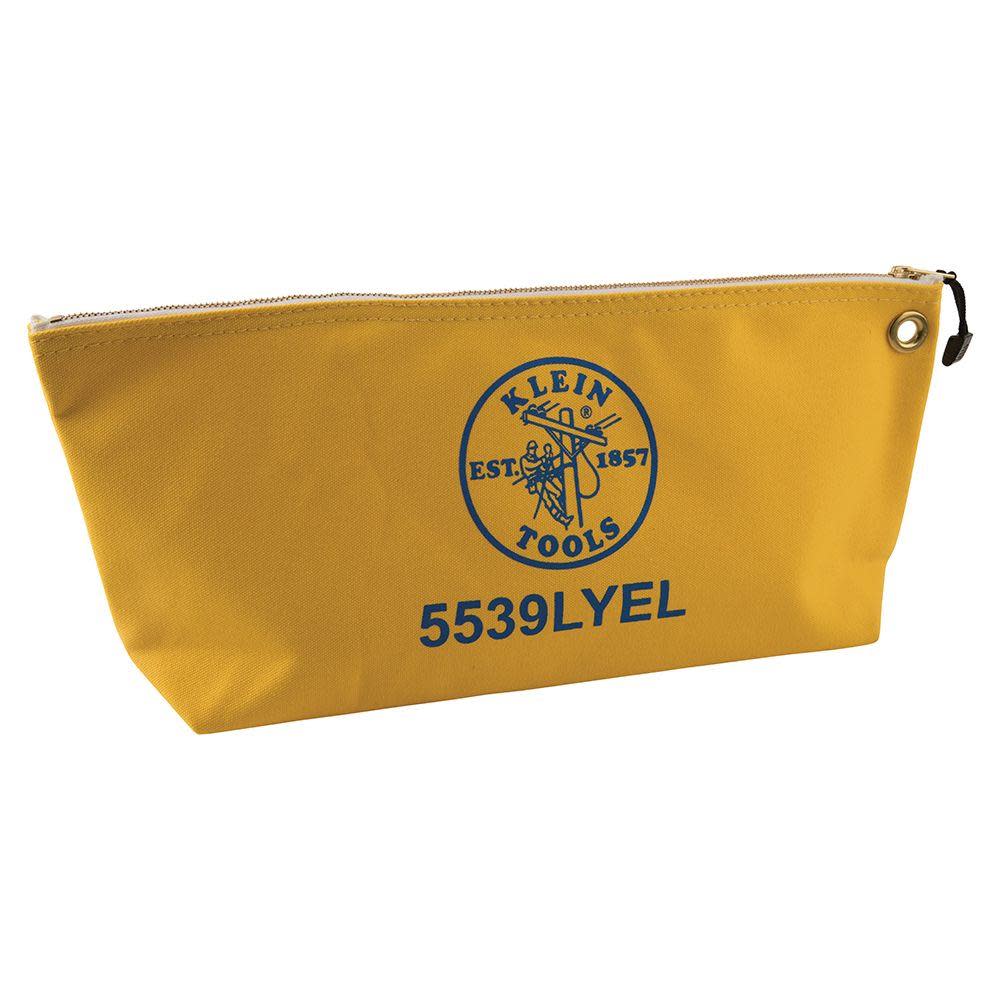 Klein Tools Canvas Tool Bag with Zipper Yellow - Ascmtools