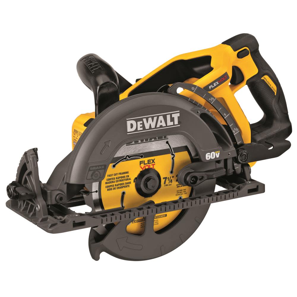 DEWALT FLEXVOLT 60V MAX* 7-1/4 Worm Drive Style Saw (Bare) - Ascmtools