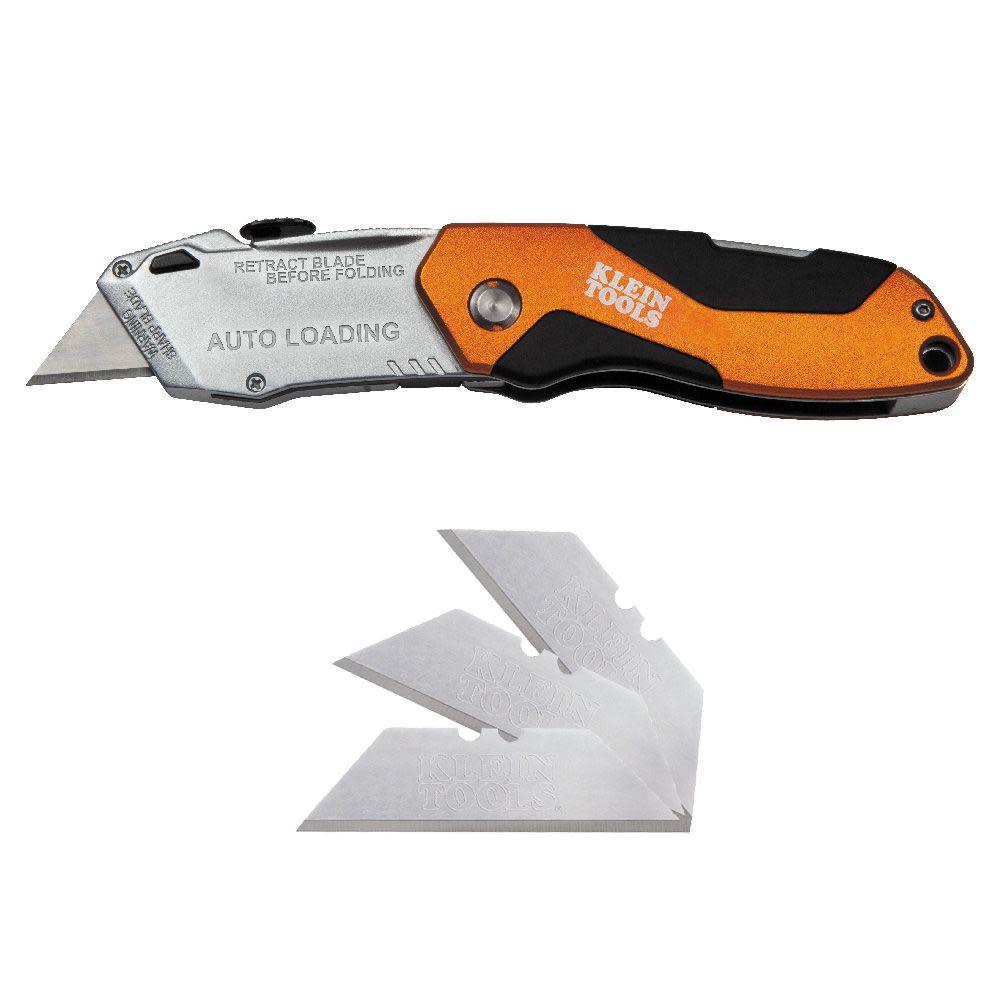Klein Tools Auto-Loading Folding Utility Knife - Ascmtools