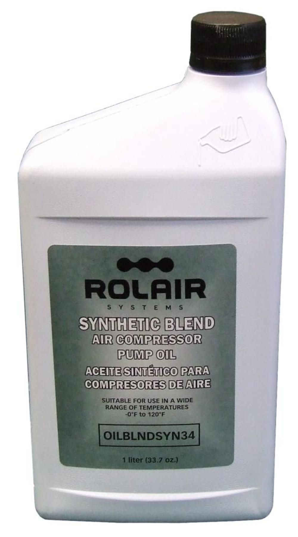 Rolair 34 oz (Bottle) All-Weather Synthetic-Blend Air Compressor Oil - Ascmtools