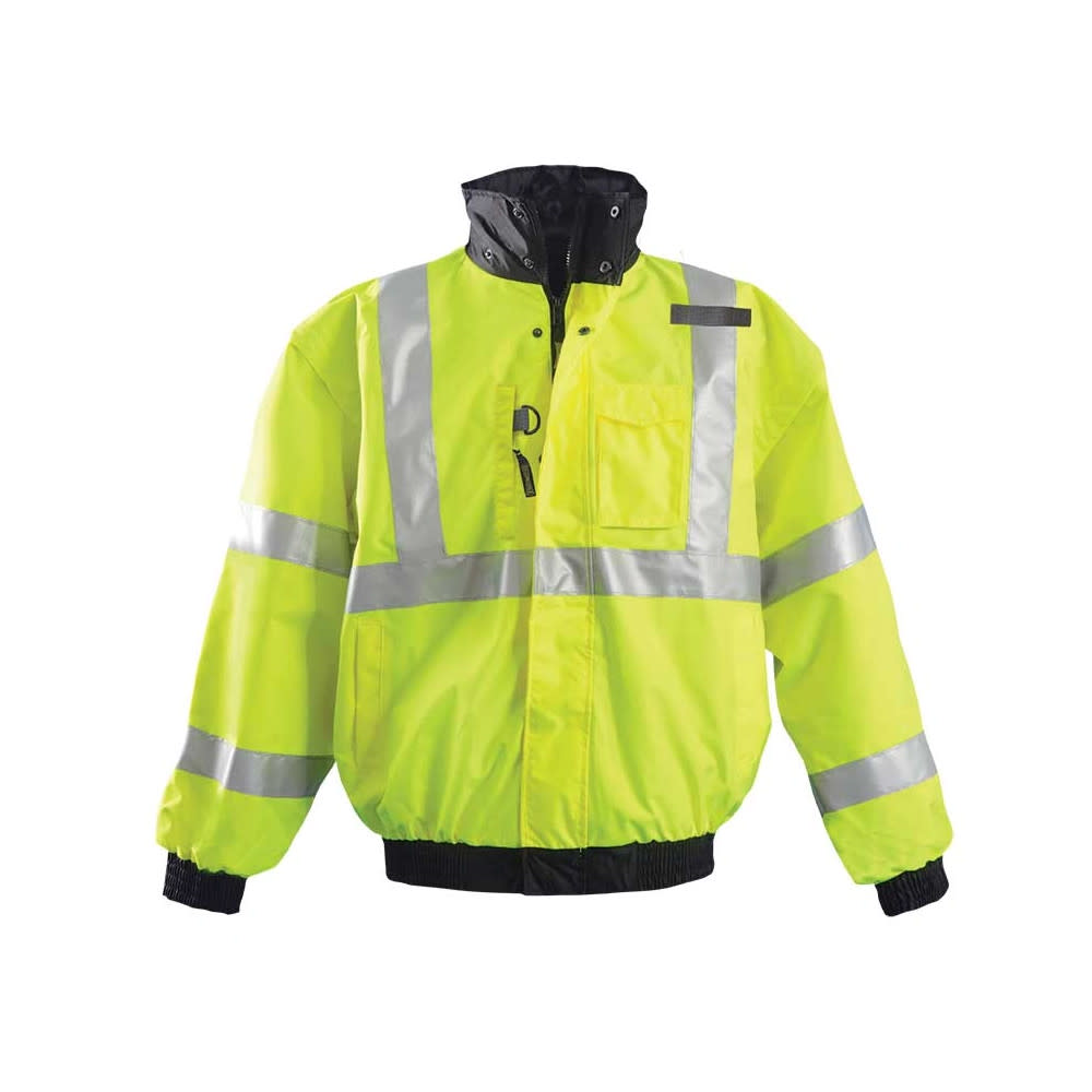 Occunomix Hi-Vis Yellow Premium Four-Way Original Bomber Jacket Medium - Ascmtools