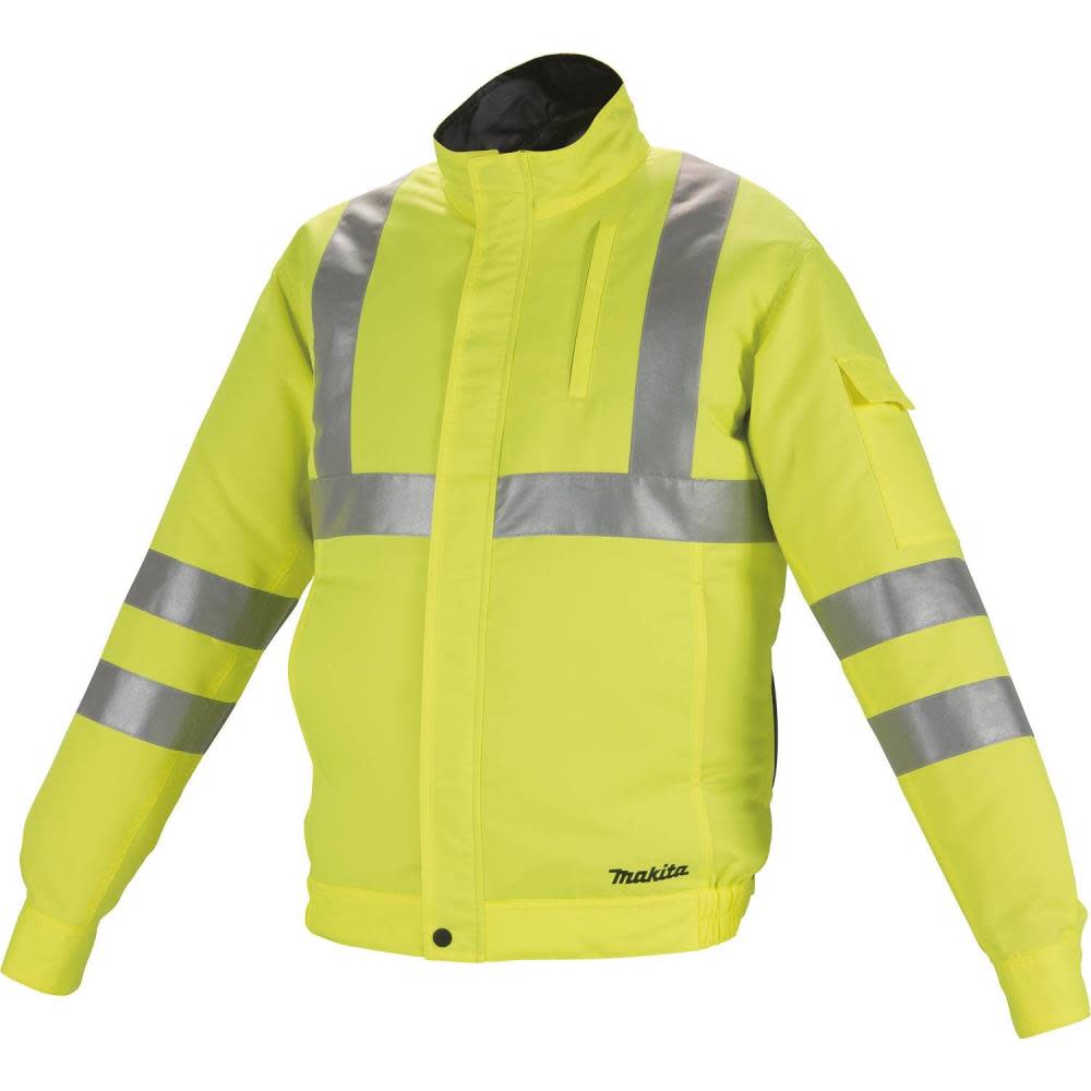 Makita 18V LXT Lithium-Ion Cordless High Visibility Fan Jacket Jacket Only (M) - Ascmtools
