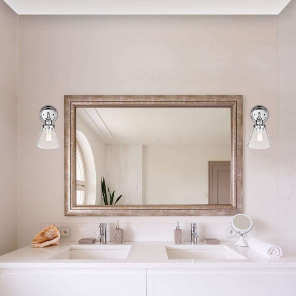 Globe Electric Parker Wall Sconce Chrome 60W E26 1 Light - Ascmtools