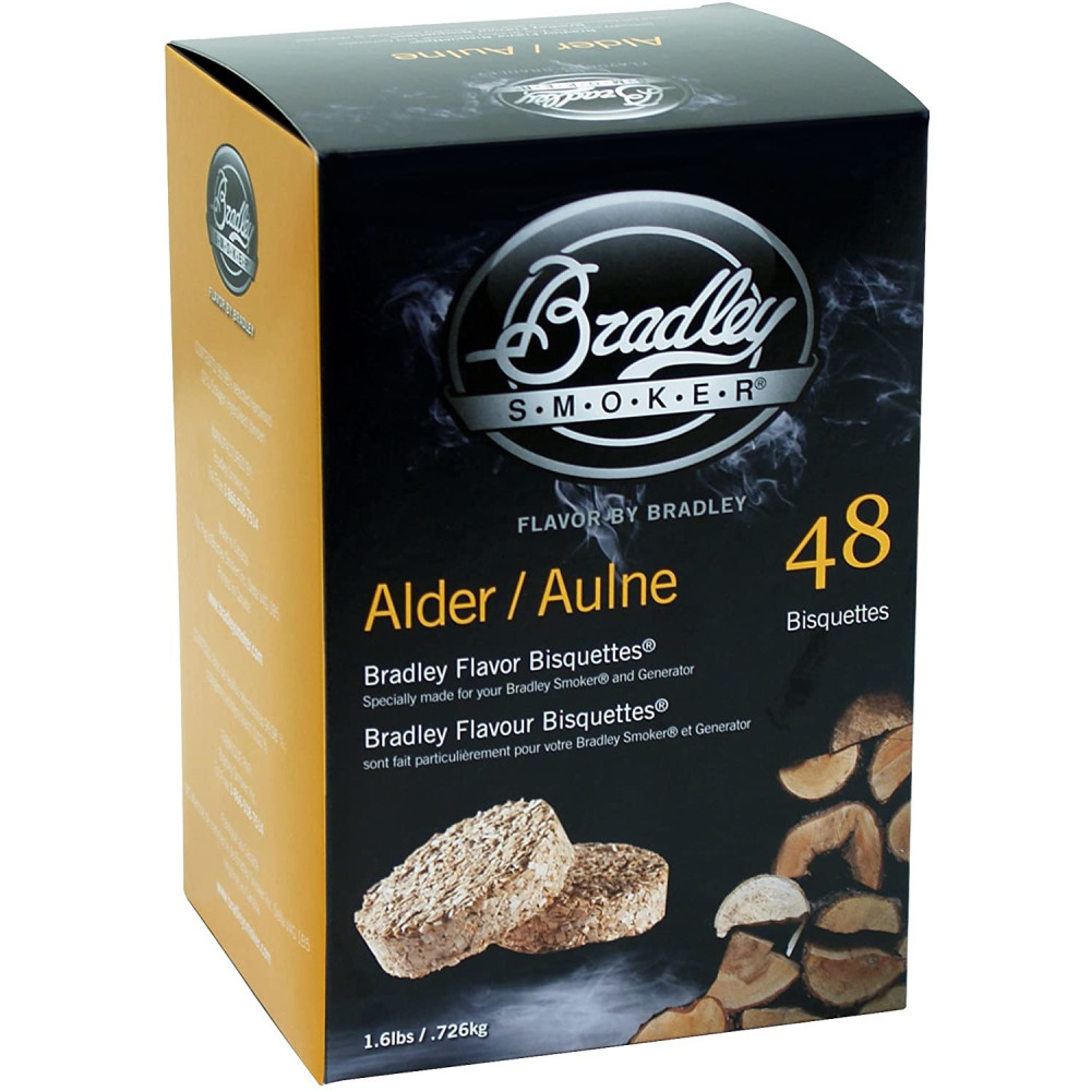 Bradley Smoker Alder Wood Bisquettes 48pk - Ascmtools