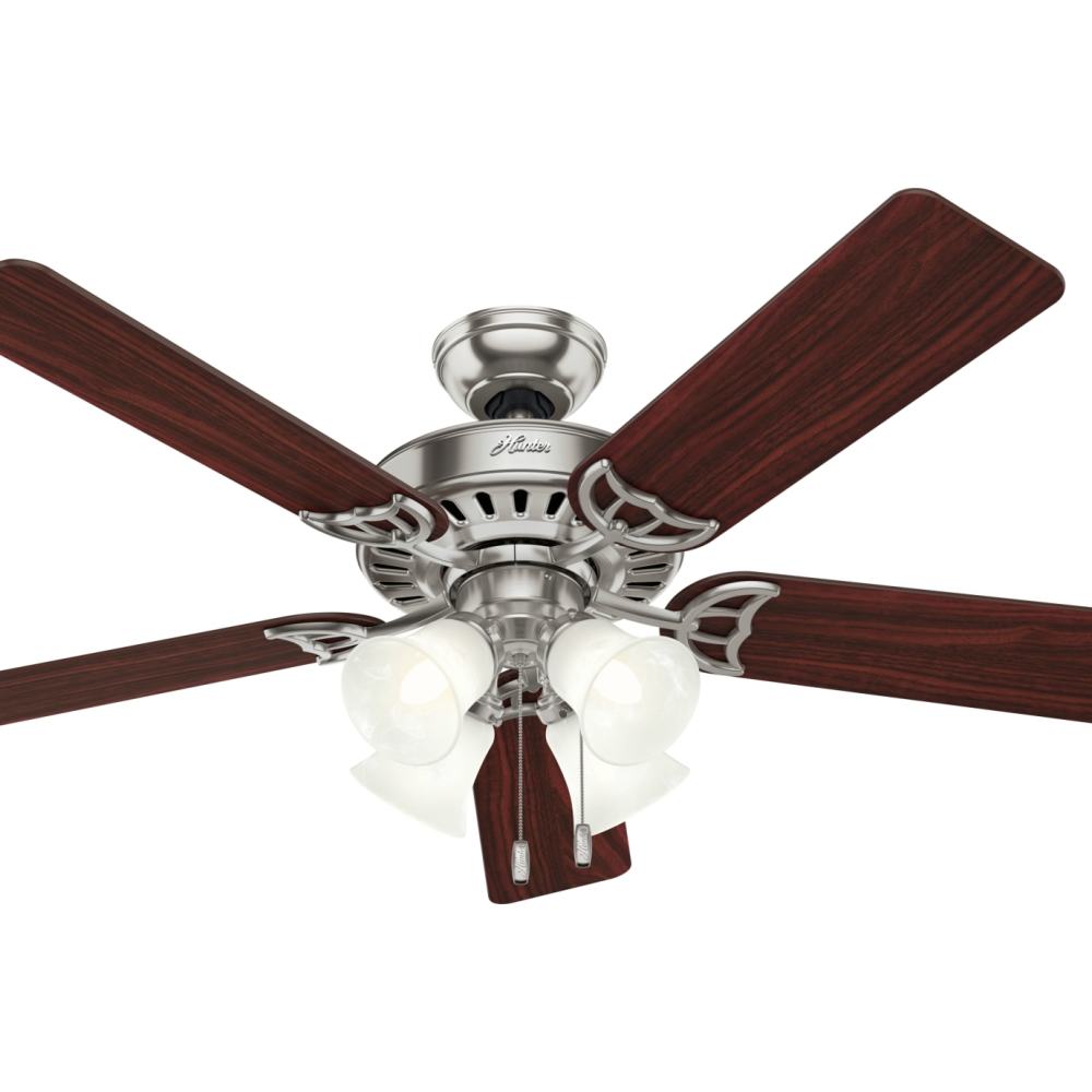 Hunter Fan Studio Series Ceiling Fan 52″ Brushed Nickel Cherry - Ascmtools