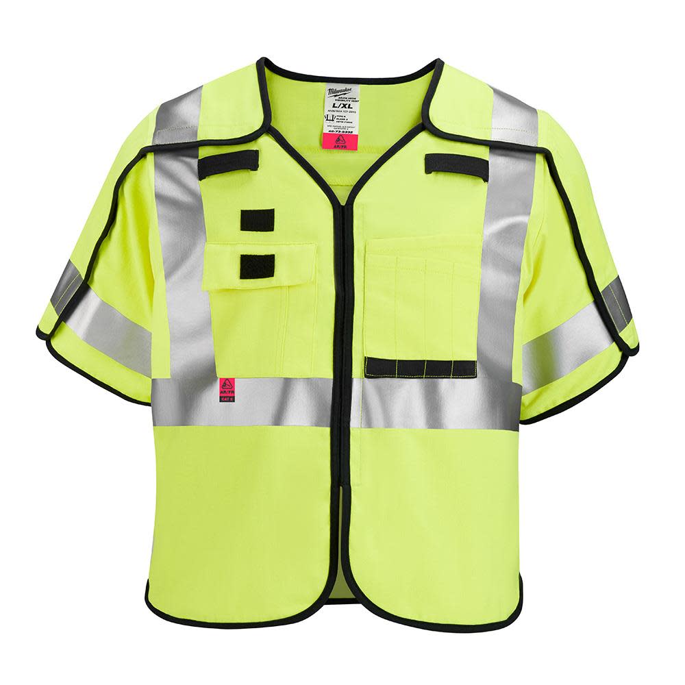 Milwaukee High Vis Safety Vest Class 3 Breakaway AR/FR Cat 2 - Ascmtools