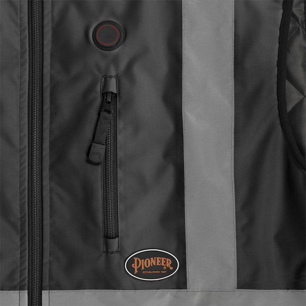 Pioneer 5419U Hi Vis Heated Safety Vest Black Small - Ascmtools