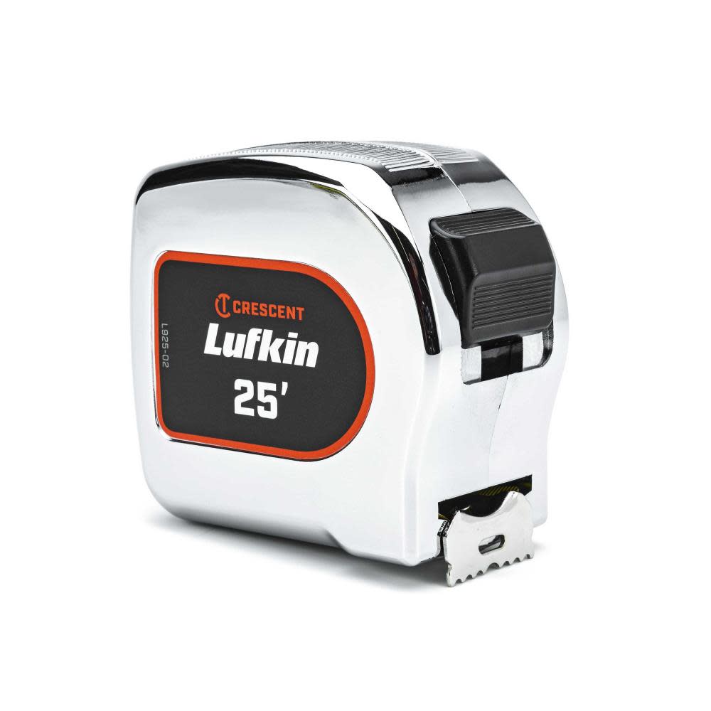 Crescent Lufkin Chrome Case Yellow Clad Tape Measure 1 1/8″ x 25′ - Ascmtools