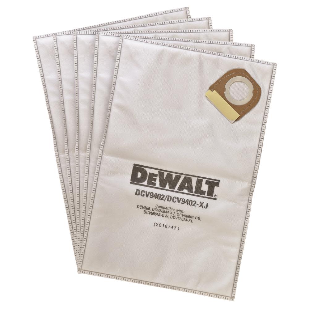 DEWALT Disposable Fleece Liner for DCV585 Dust Extractor (5 PK) - Ascmtools