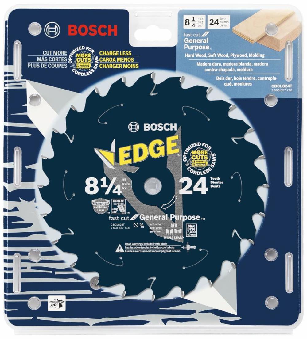 Bosch 8-1/2 In. 24 Tooth Edge Cordless Circular Saw Blade for General Purpose - Ascmtools