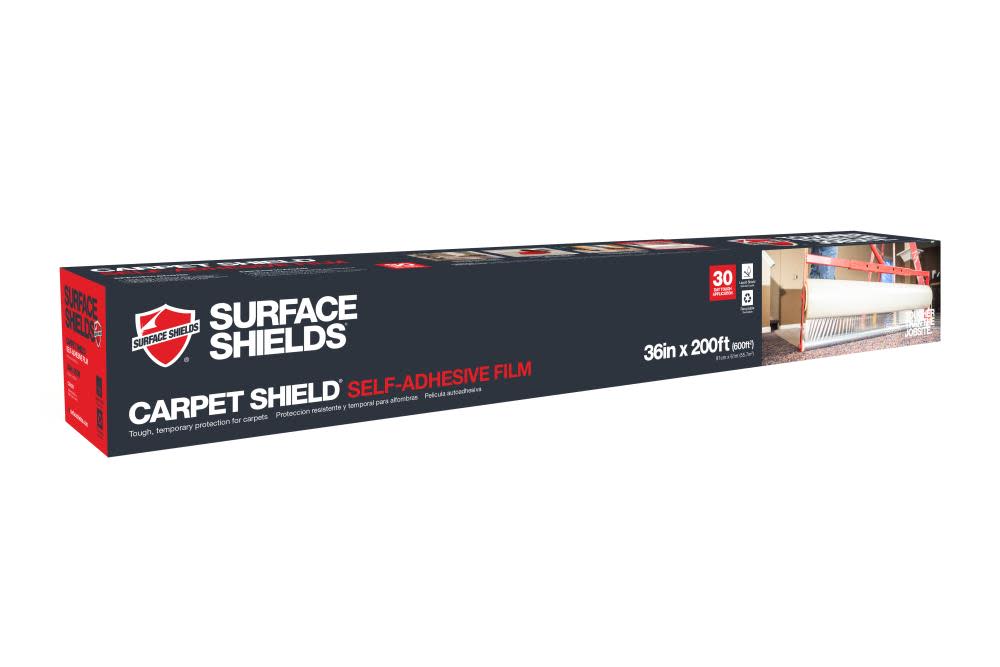 Surface Shield 36in x 200ft Carpet Shield Self Adhesive Protection Film - Ascmtools