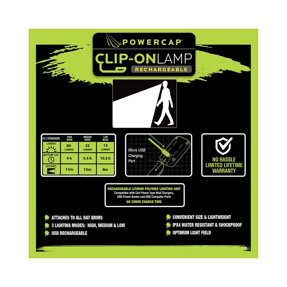 Panther Vision POWERCAP Beanie Lamp Rechargeable Clip On - Ascmtools