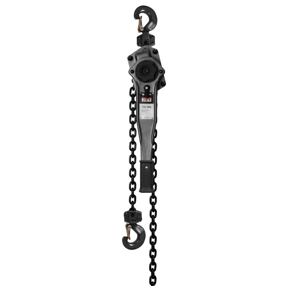 JET JLP-150A-20SH 1-1/2T Lever Hoist 20Ft. Lift Ship Yard Hooks - Ascmtools