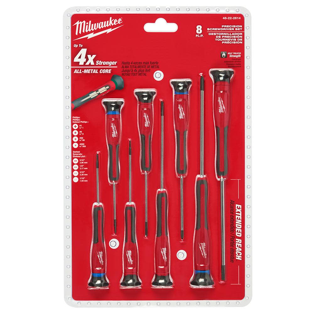 Milwaukee Precision Screwdriver Set 8pc - Ascmtools