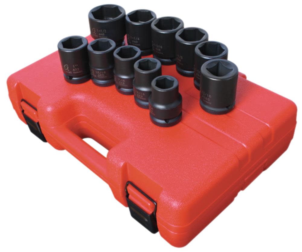 Sunex 11 pc. 3/4 In. Drive SAE Truck Service Impact Socket Set - Ascmtools