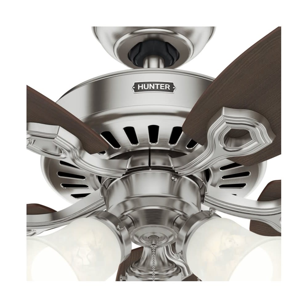 Hunter Fan Builder Ceiling Fan 42″ Brushed Nickel Brazilian Cherry - Ascmtools