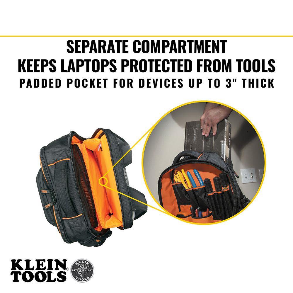 Klein Tools Tradesman Pro Tech Backpack 2.0 - Ascmtools