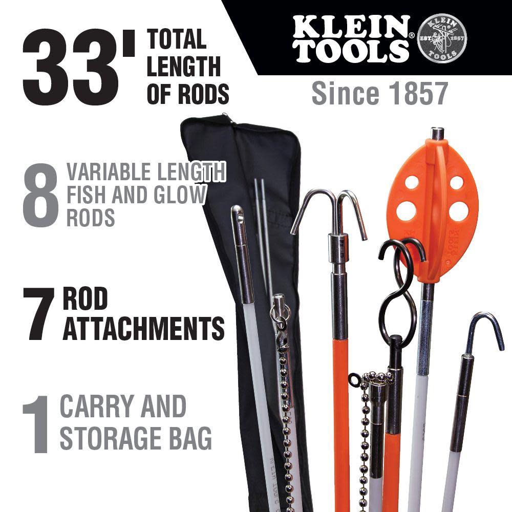 Klein Tools Splinter Guard Fish & Glow Rod Kit - Ascmtools