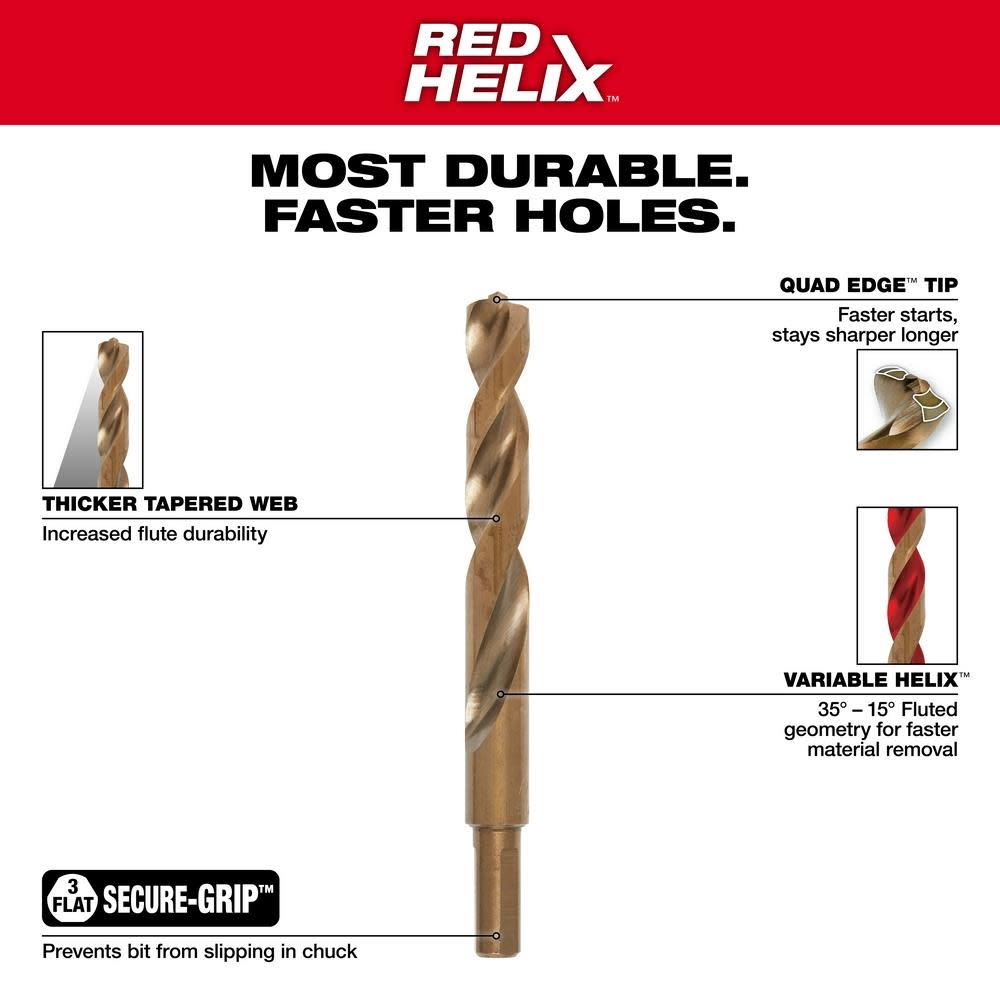 Milwaukee 23 Piece RED HELIX Cobalt Drill Bit Set - Ascmtools