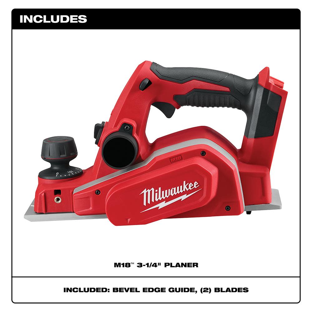 Milwaukee M18 3-1/4 in. Planer - Ascmtools