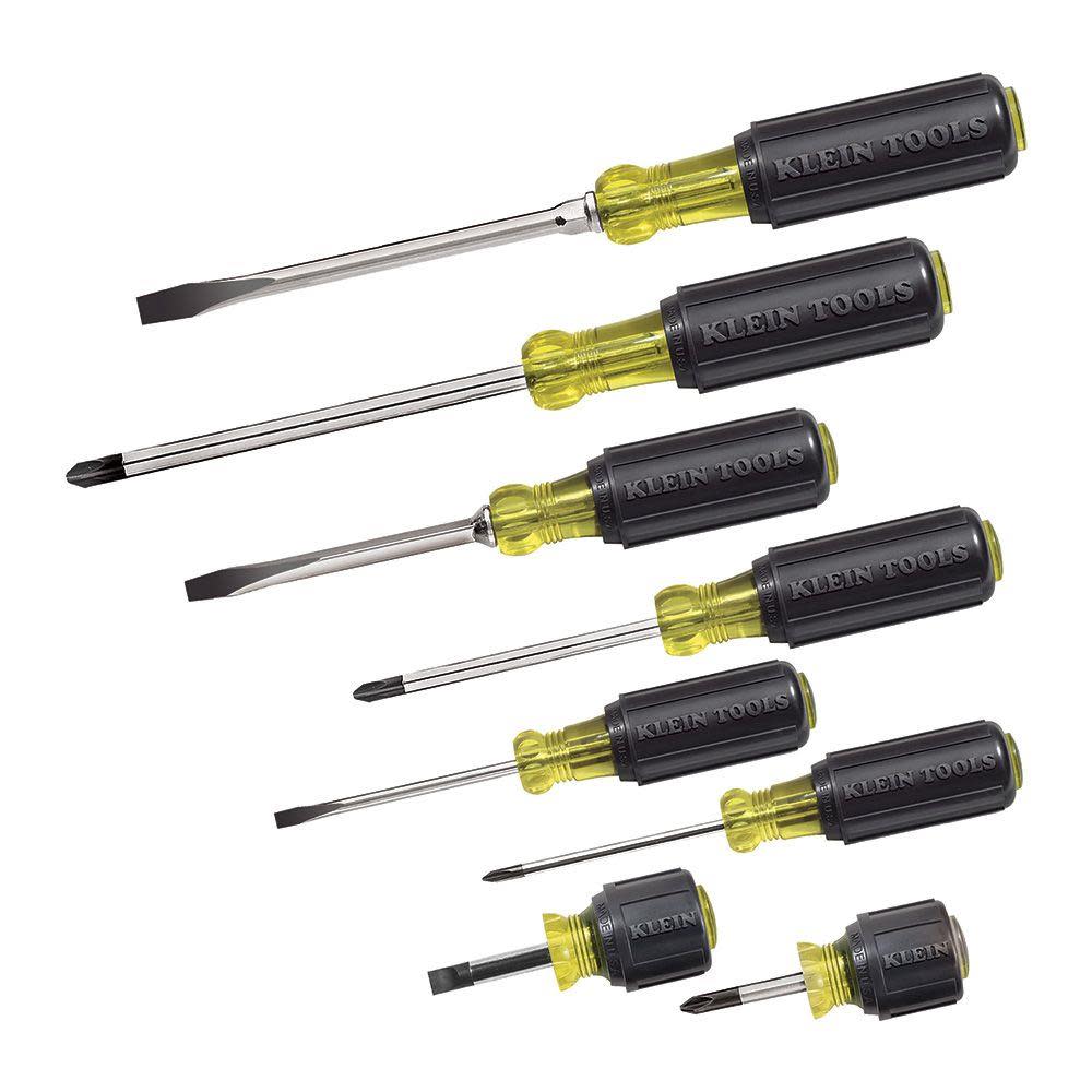 Klein Tools Cushion-Grip Screwdriver Set 8 Pc - Ascmtools