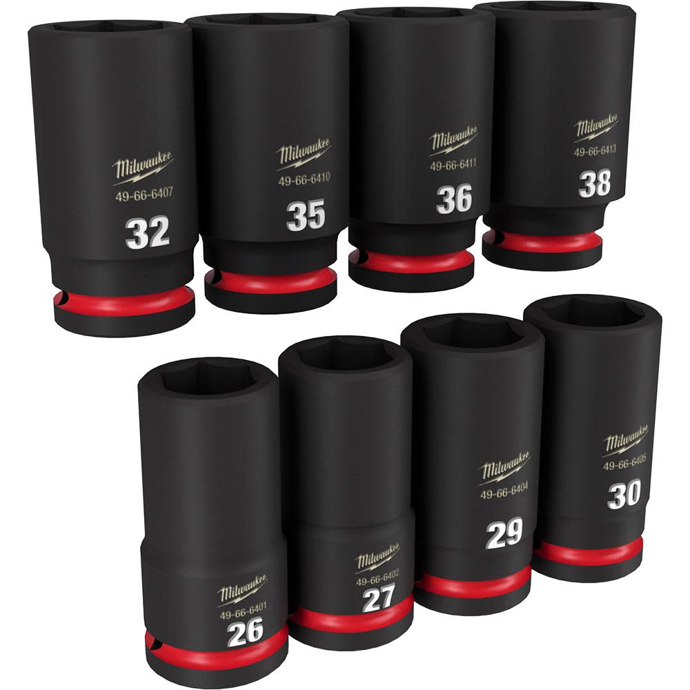 Milwaukee Impact Socket 3/4″ Drive Metric 6 Point 8pc - Ascmtools