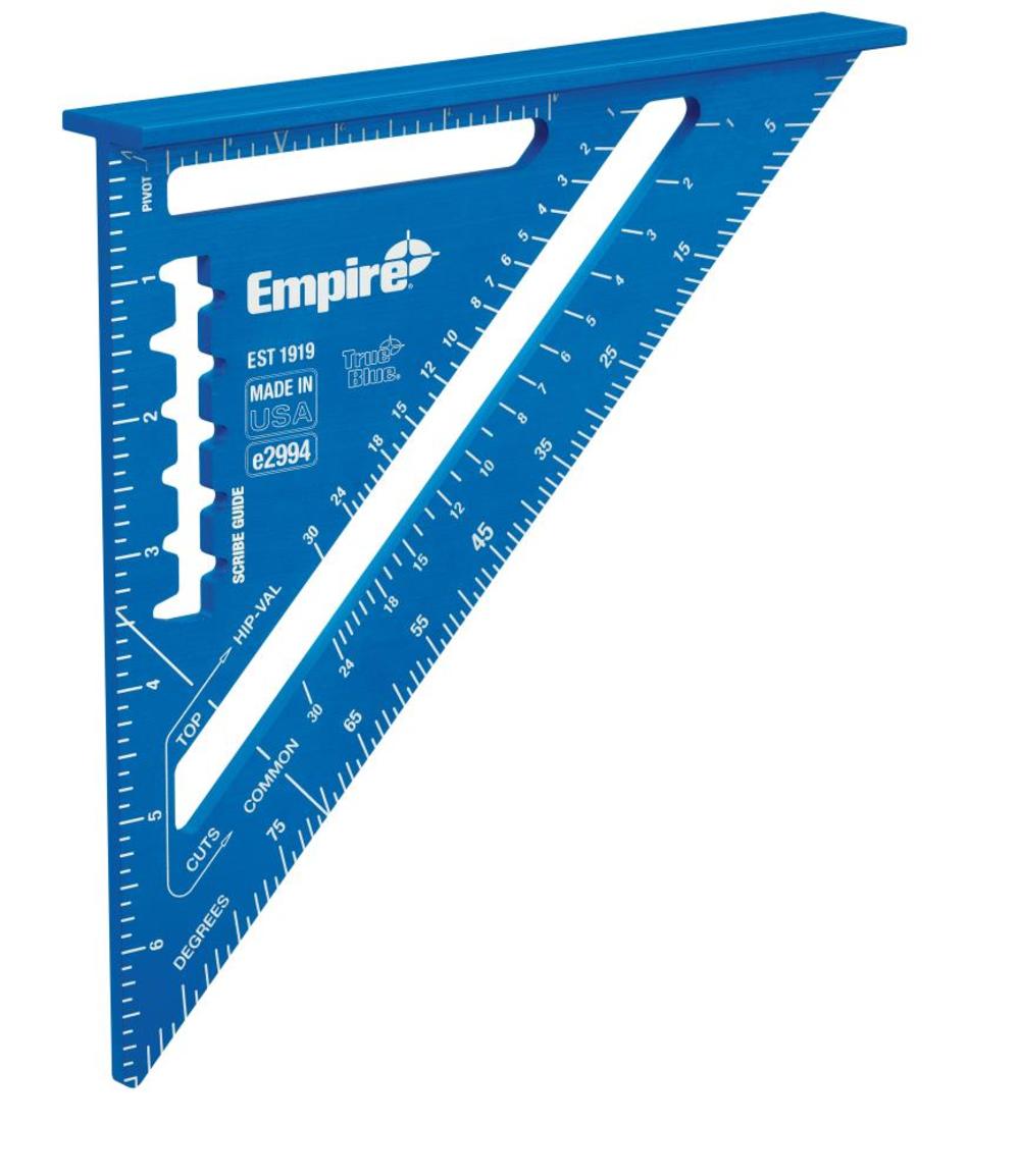 Empire Level 7 in. True Blue Laser Etched Rafter Square - Ascmtools
