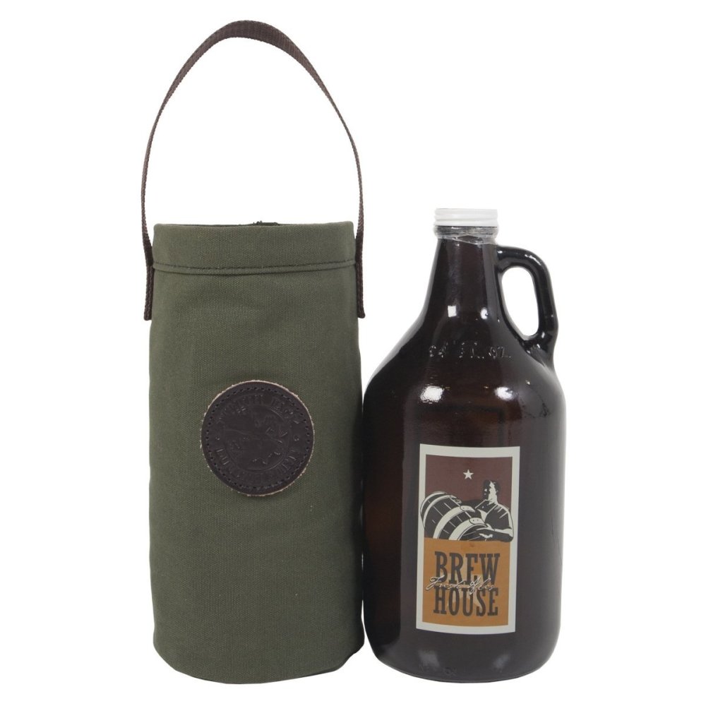 Duluth Pack 10 In. H x 5.5 In. W Olive Drab Canvas Growler Tote - Ascmtools