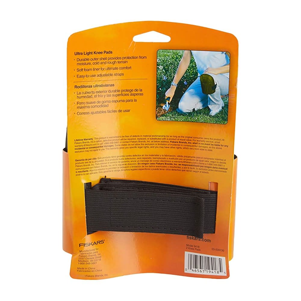 Fiskars Green Ultra Light Knee Pad 2pk - Ascmtools
