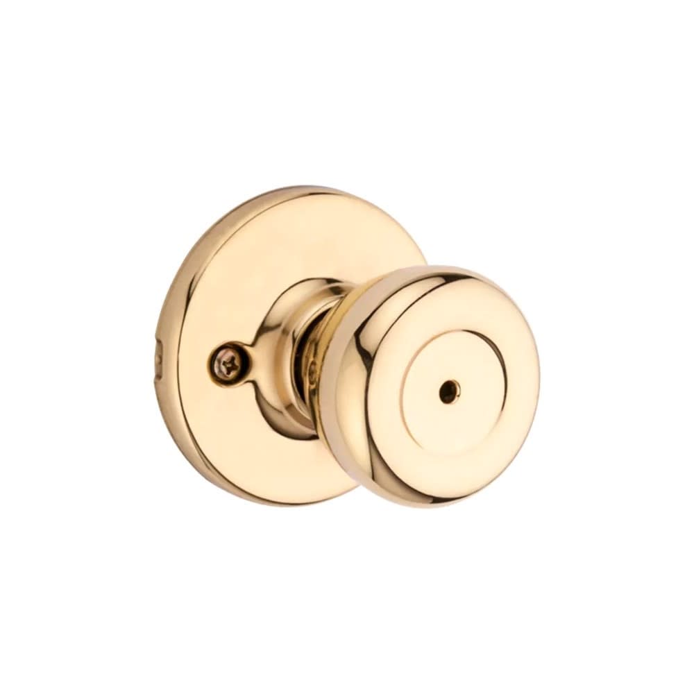 Kwikset Polished Brass Bed/Bath Tylo Mobile Home Privacy Door Knob Set - Ascmtools