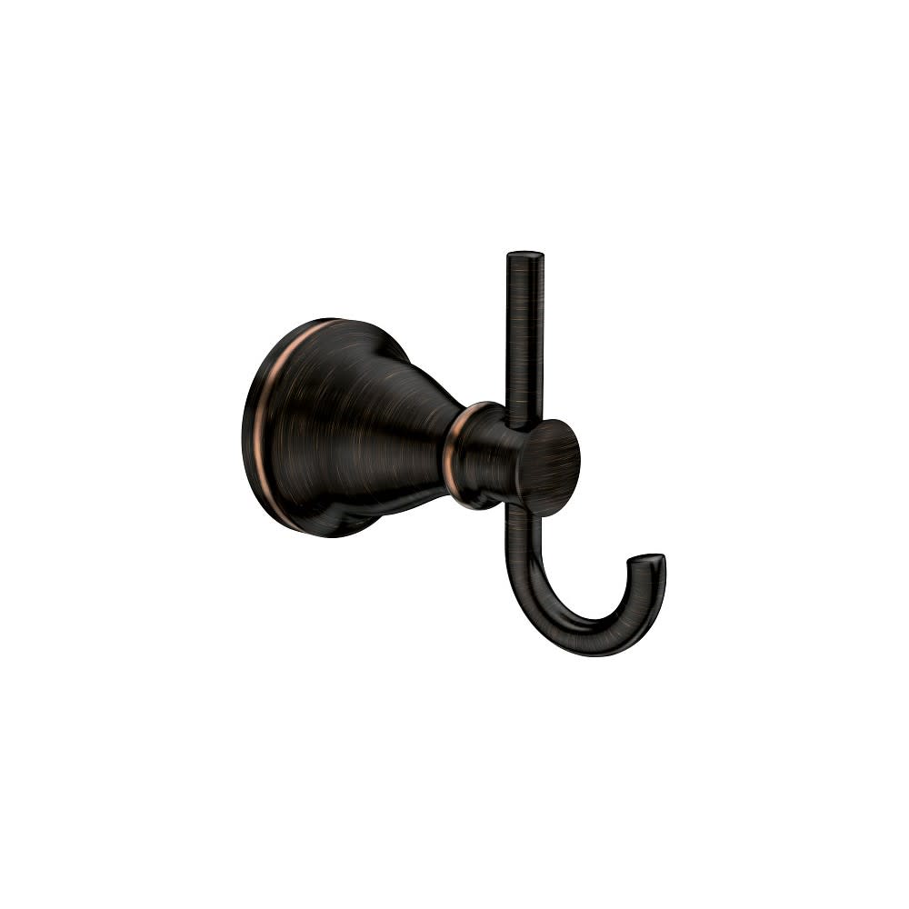 Moen Hilliard Double Robe Hook Mediterranean Bronze - Ascmtools