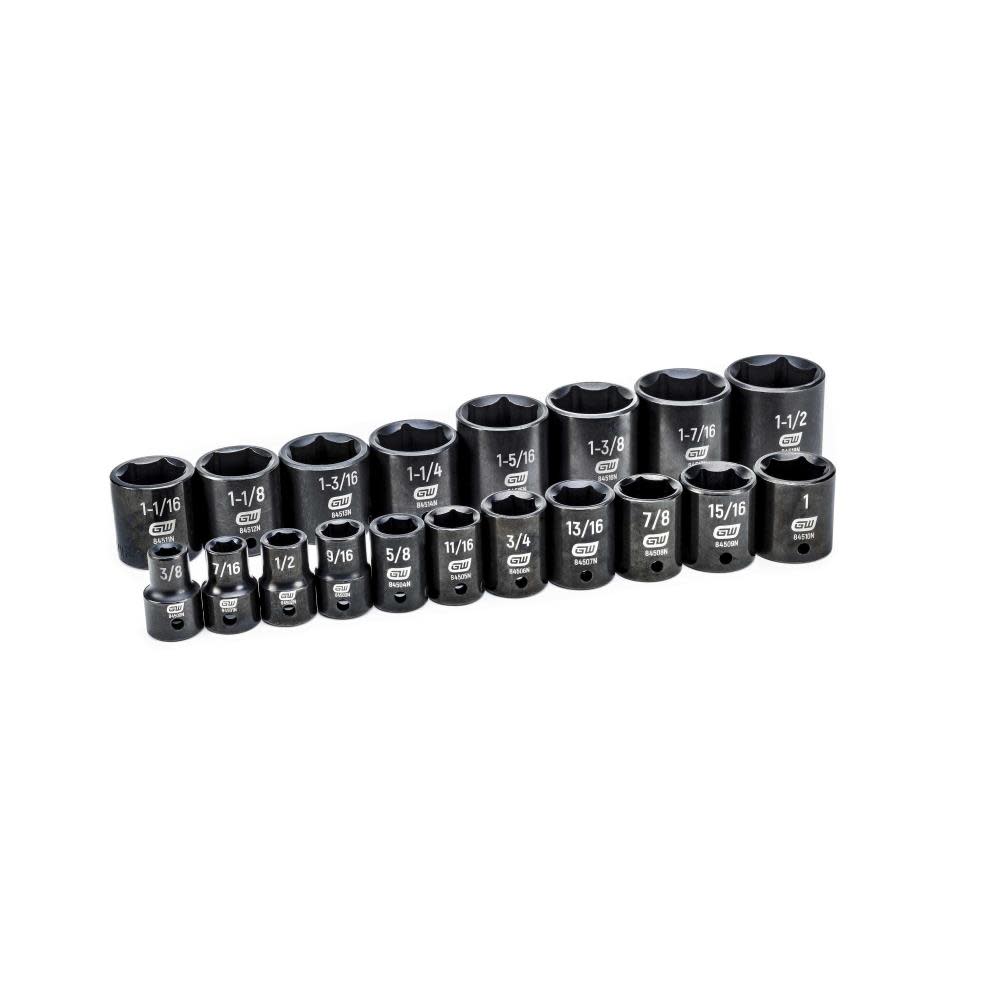 GEARWRENCH 19-PC 1/2 Dr Imp Socket Set SAE - Ascmtools