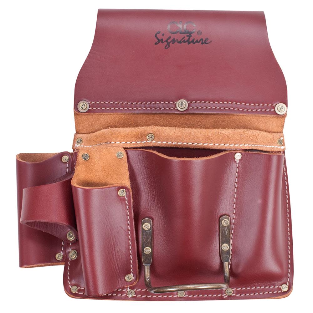 CLC Tool Pouch 11 Pocket Pro Drywallers Heavy Duty Leather - Ascmtools
