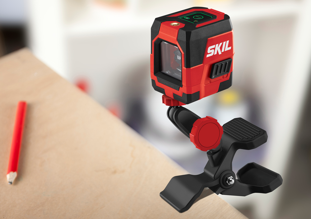 SKIL Green Cross Laser Level Self Leveling with Clamp - Ascmtools