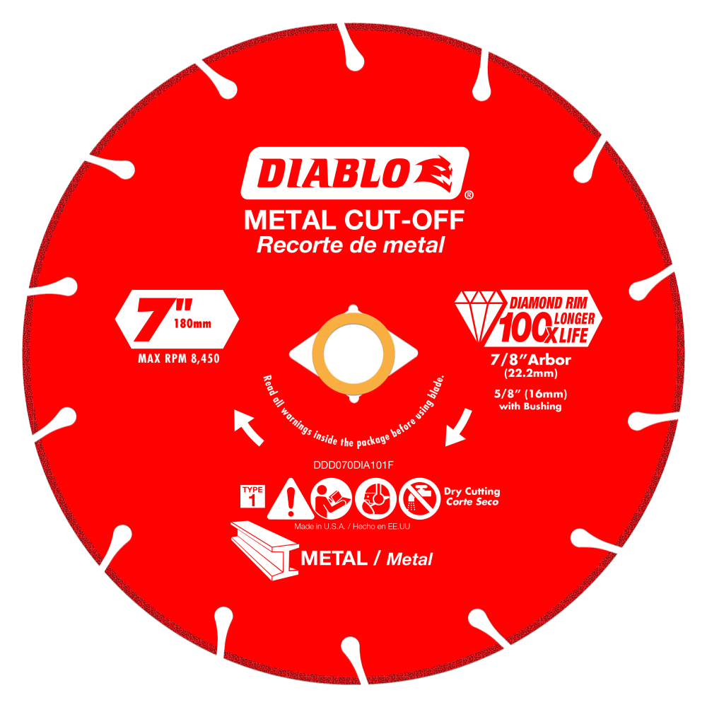 Diablo Tools 7″ Diamond Metal Cut-Off Blade - Ascmtools