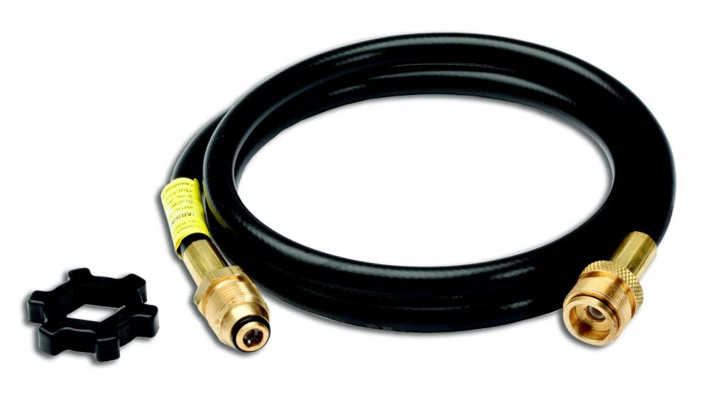 Mr Heater 5 ft Propane Hose Assembly with Swivel 1 in-20 Male Throwaway Cylinder Thread x Excess Flow Soft Nose P.O.L. with Handwheel - Ascmtools