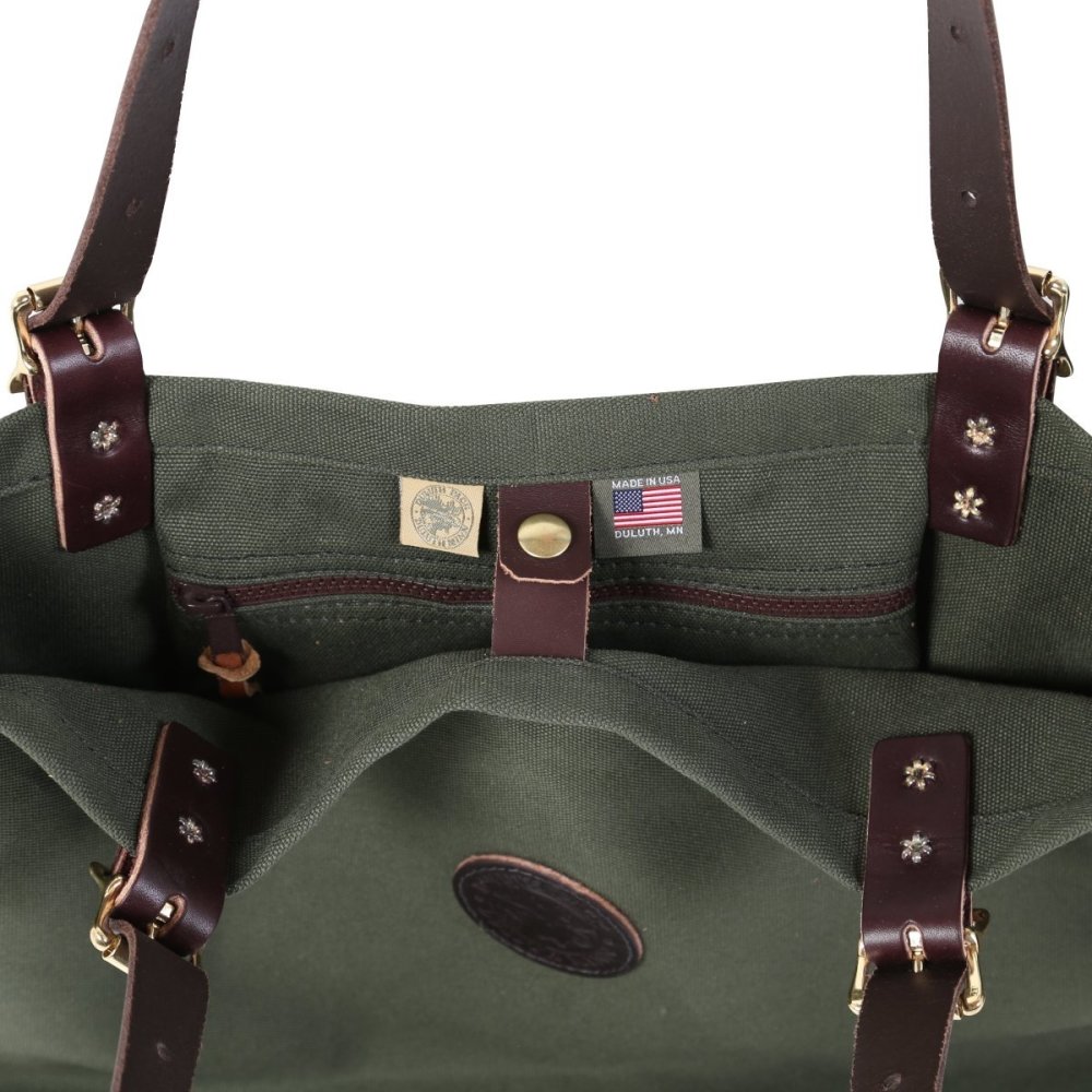 Duluth Pack 18 Liter Capacity Olive Drab Medium Market Tote - Ascmtools