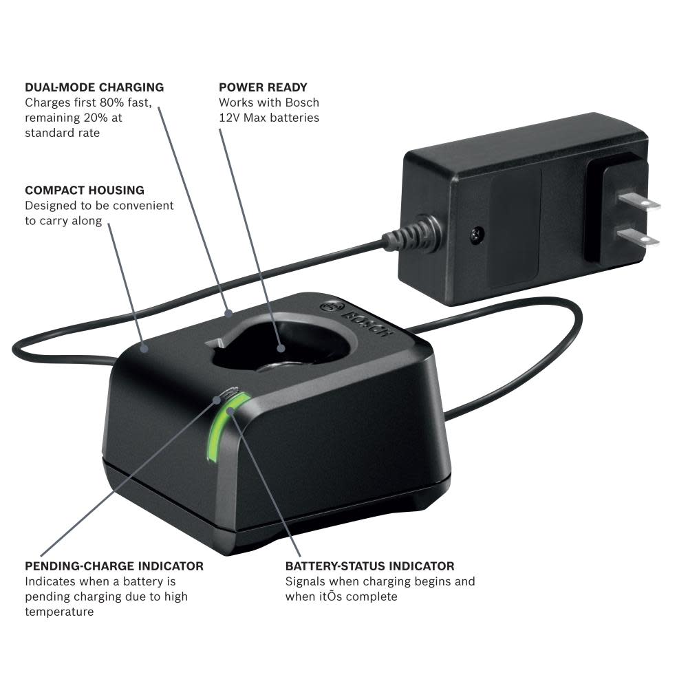 Bosch 12V Max Lithium-Ion Battery Charger - Ascmtools