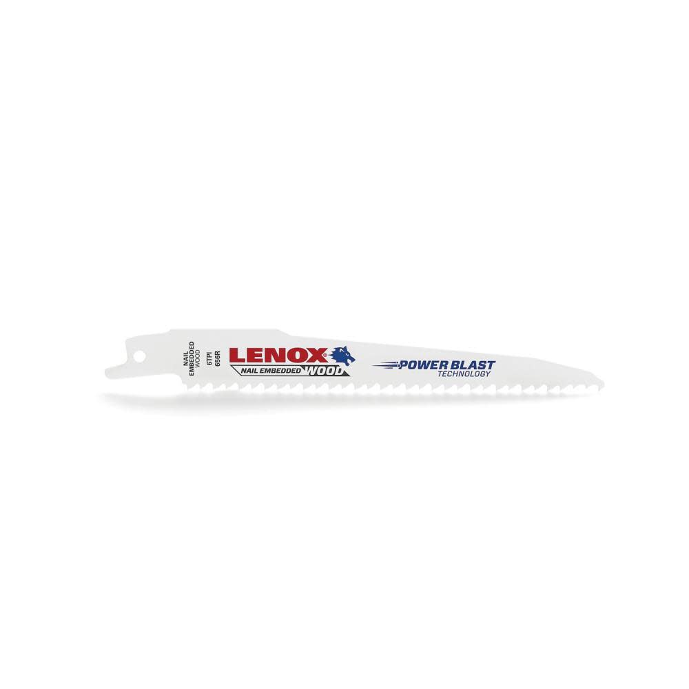 Lenox Reciprocating Saw Blade B656R 6″ X 3/4″ X .050″ X 6 TPI 25pk - Ascmtools